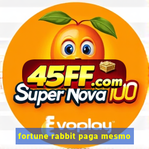 fortune rabbit paga mesmo
